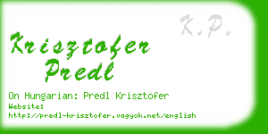 krisztofer predl business card